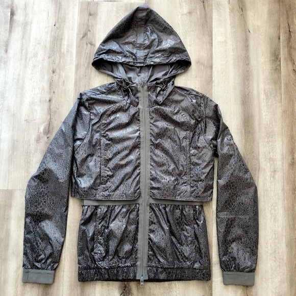 Stella McCartney X Adidas, Grey, Leopard Print, Windbreaker, Jacket, Size S - Picture 4 of 16